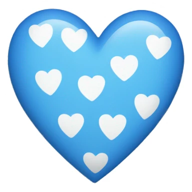 Blue and white heart  sticker
