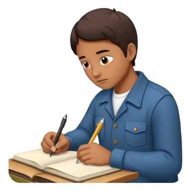 Writing in a field notes journal sticker