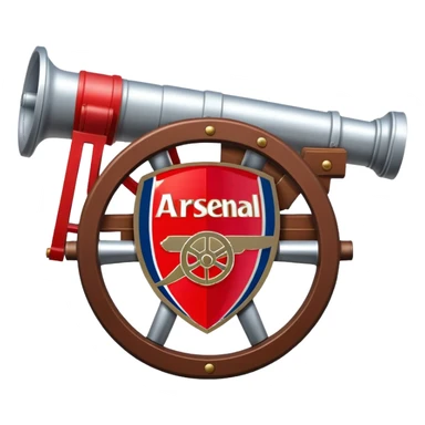 Arsenal football club crest with cannon, high definition, precise details sticker