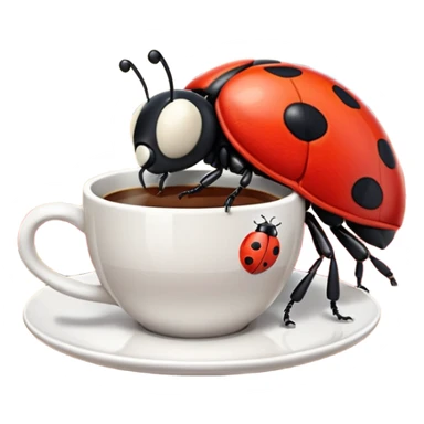 coccinelle café sticker