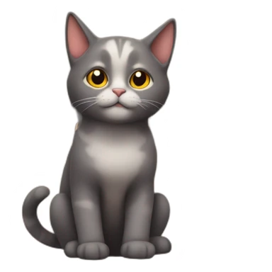 Gato con alas en un cielo de fuego sticker