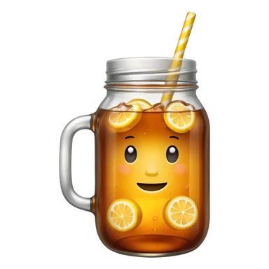 Ice tea in a mason jar sticker