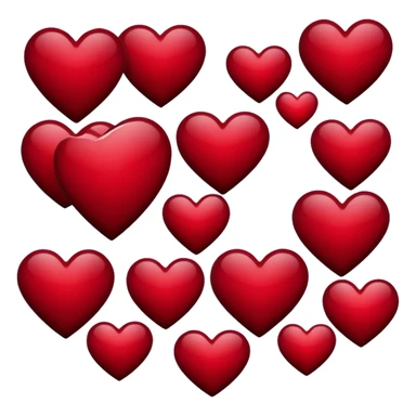 Mahogany-red maroon-red heart shape sticker