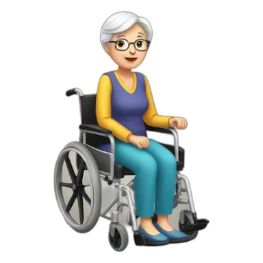 senior woman disabled sticker