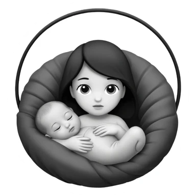 Newborn B&W Photoshoot sticker