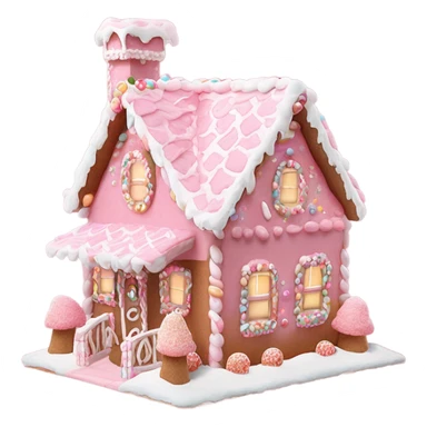 pink gingerbread house  sticker