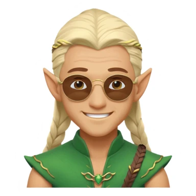 elf male legolas terminator summer wibe sunglasses sticker