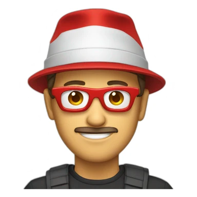 Hacker Red hat sticker