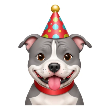 GREY STAFFORDSHIRE BULL TERRIER NEW YEARS sticker