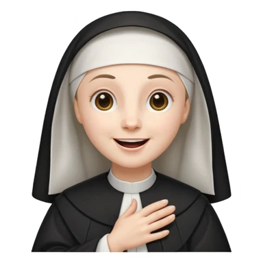Nun singing sticker
