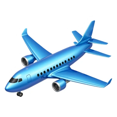Glitter blue avião sticker