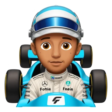 Lewis Hamilton in a f1 car sticker
