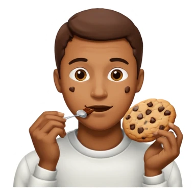 Man eating cookies sticker