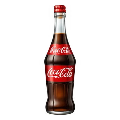 Vaso con forma de botella que contenga dentro fernet con coca cola sticker