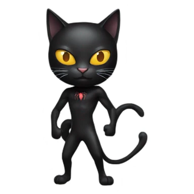 Black cat,spider_man sticker