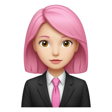 woman with pink tie and blazer sticker
