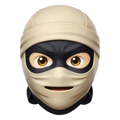 Clash of Clans aesthetic Comical Ninja Portrait Emoji, Head tilted dramatically with an exaggerated, fun expression and wide, comically expressive eyes peeking from a partially lifted mask, featuring a lean, agile form with playful stealth and natural skin tone, Simplified yet humorously expressive features, highly detailed, glowing with a slightly sassy shadowy glow, high shine, dramatic yet playful, stylized with an air of cheeky ninja mischief, soft glowing outline, capturing the essence of a meme-worthy ninja who blends humor with stealth into viral fame! sticker