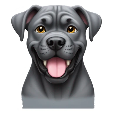 Grey cane corso dog smiling sticker