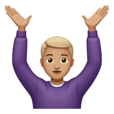 person raising both arms spread further apart sticker