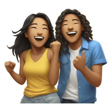 Sunkissed Filipino friends at a raving having a blast  sticker