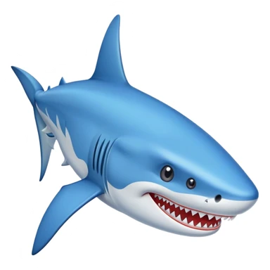 Un tiburón con tenis azules sticker