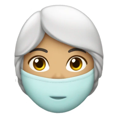 mujer morena crespa con buzo mrna sticker