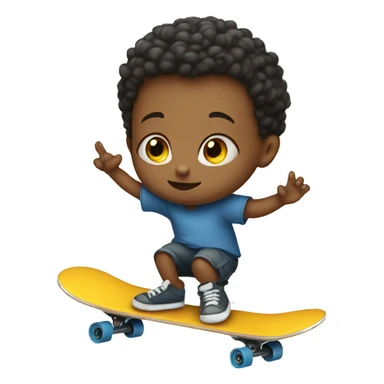 Baby boy on a skateboard sticker