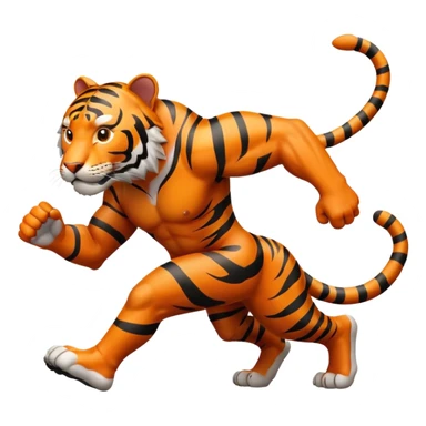 High resolution of a runnig tigar sticker