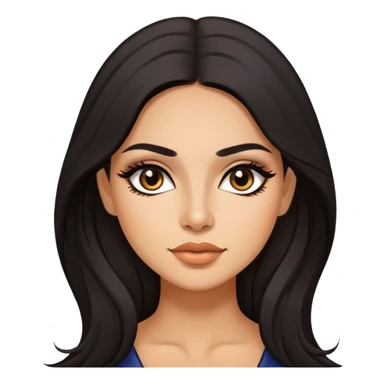 pretty latina long hair baddie with eyeliner sticker