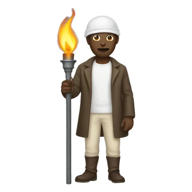 Faceless frenchman with torch sticker