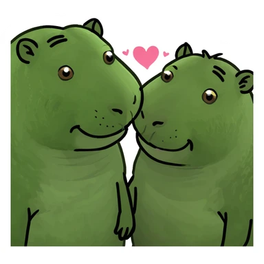 capybara love sticker
