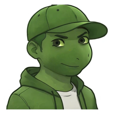 stylish boy with cap portrait sticker