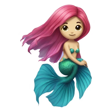 betta fish mermaid sticker