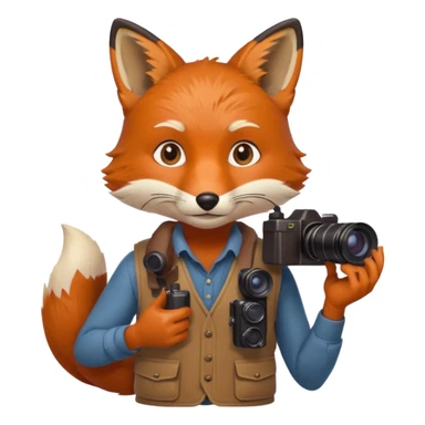 photographer fox sticker