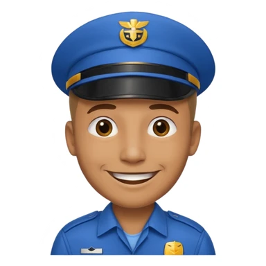 a taxi driver in blue uniform sticker