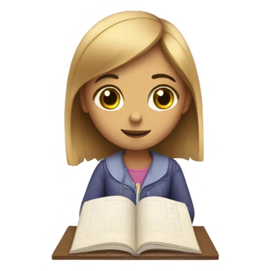 Girl studying geometry  sticker