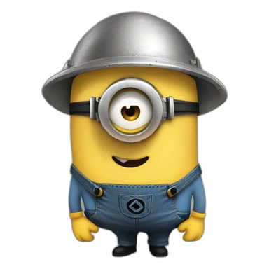 minion llorando con gorrar de leon sticker