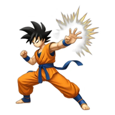 Sangoku doing kamehameha sticker