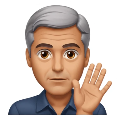 George clooney hand slapping face sticker
