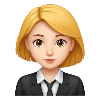 a girl manager reminds the student about the beginning of the lesson sticker