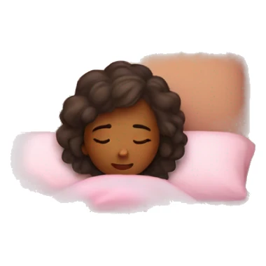 girl sleep in her pink bed sticker