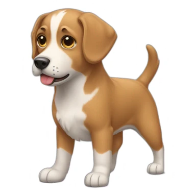 Chien sur un chat sticker