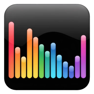 audio spectrum, the spectrum is black sticker