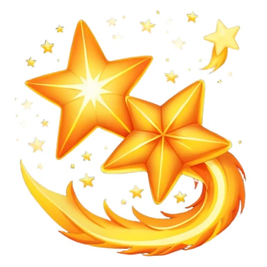 Meteor – Bright falling star with blazing tail sticker