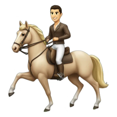 cristiano ronaldo sur un cheval sticker