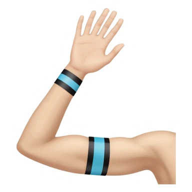 forearm with kinesio tape (physiotherapy)  sticker