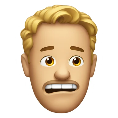 Worried jaw dropped sticker