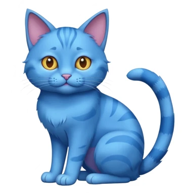 Blue cat but with 6 feet and short tail sticker