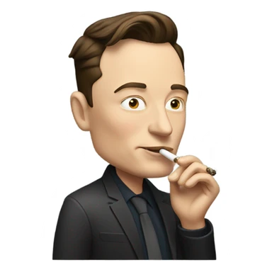 Elon musk smoking a joint sticker