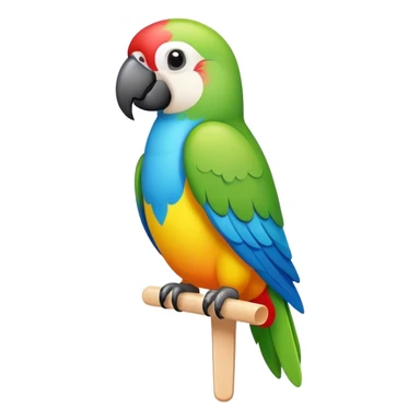 Ice pop with parrot design sticker